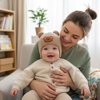 Bonnet bébé Bravento  Matière saine  respirant, idéal pour les peaux réactives