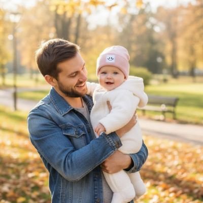 Bonnet bébé Brimelio™ respirant parfait pour les sorties en forêt.