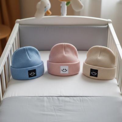Bonnet bébé Brimelio™ Large sélection de coloris doux et extensible