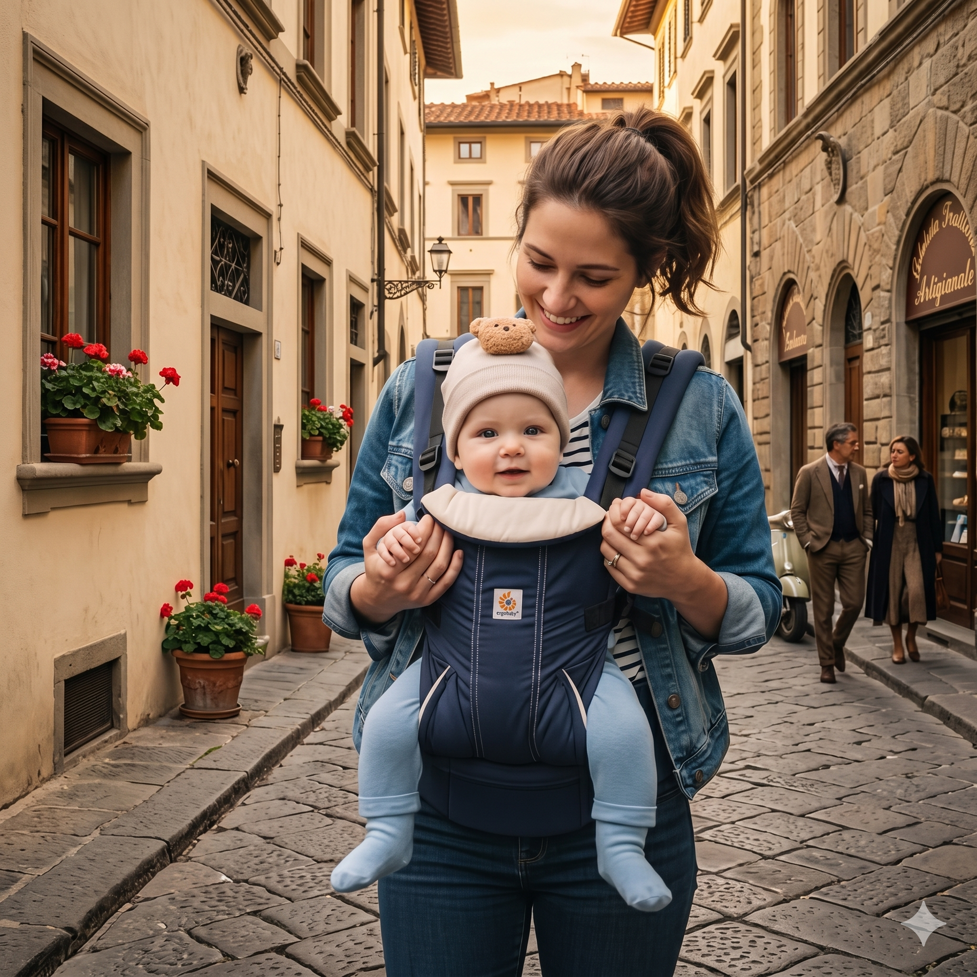 Bonnet bebe chaud Nounou™ — maman voyage sereine, bébé douillet dans le porte-bébé