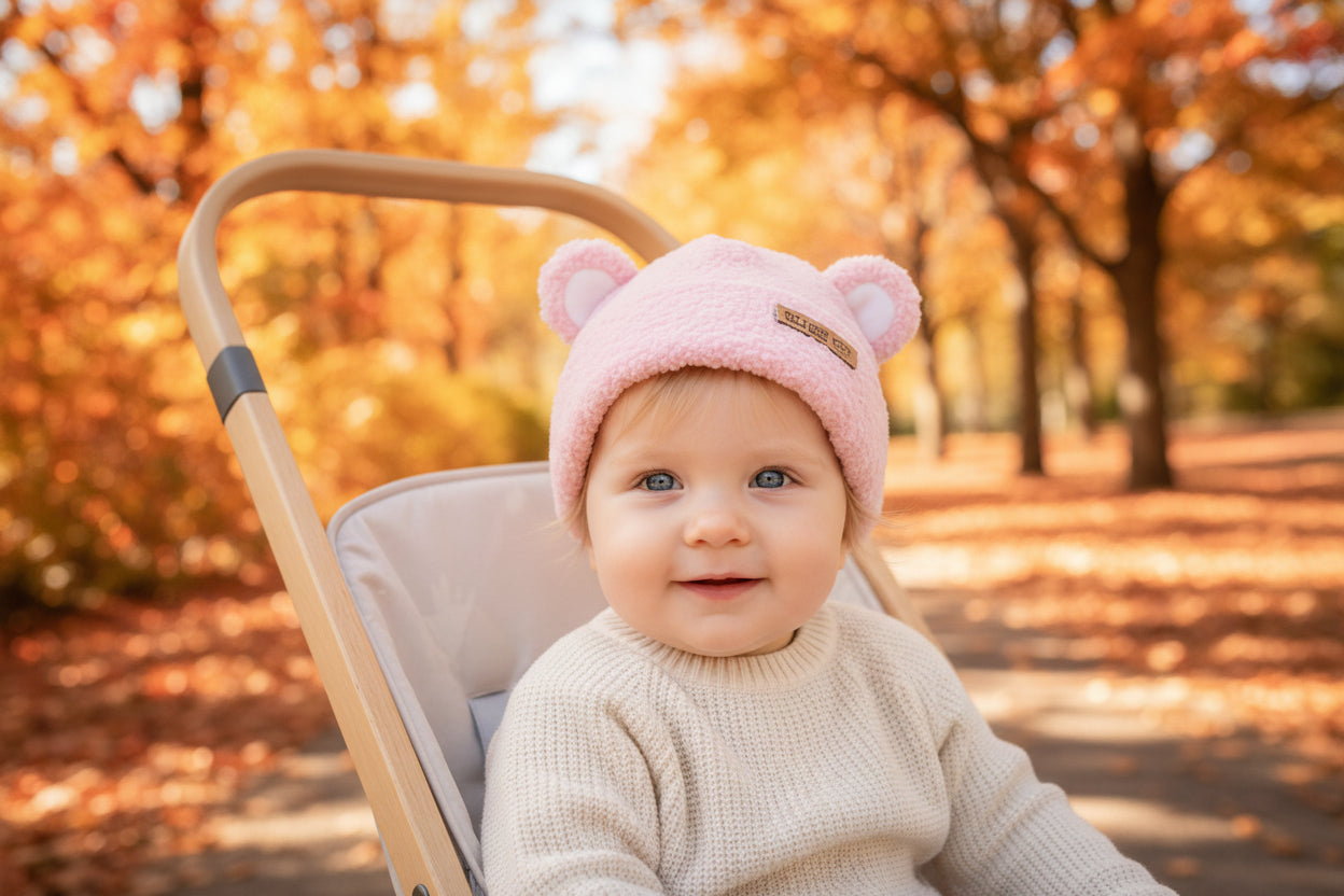 Bonnet bébé Roméo Accessoire automne doux pour bébé en poussette