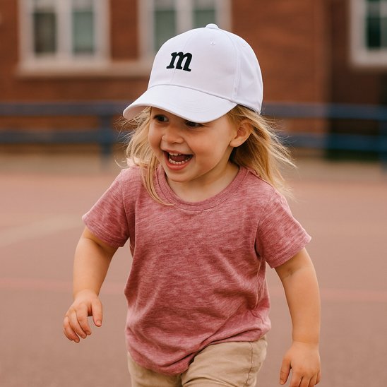 Casquette bébé Montévo une protection légère pour fillette qui court dehors