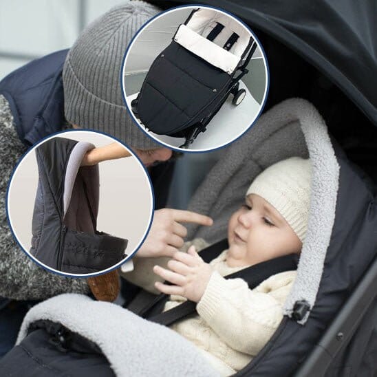 Chancelière Bébé Évolitif ÉtoileNid un design sécurisant avec passages de harnais pour la poussette