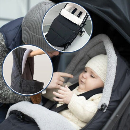 Chancelière Bébé Évolitif ÉtoileNid un design sécurisant avec passages de harnais pour la poussette