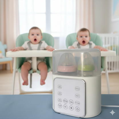 Chauffe biberon LactéÔ double : idéal pour nourrir des jumeaux sans attente