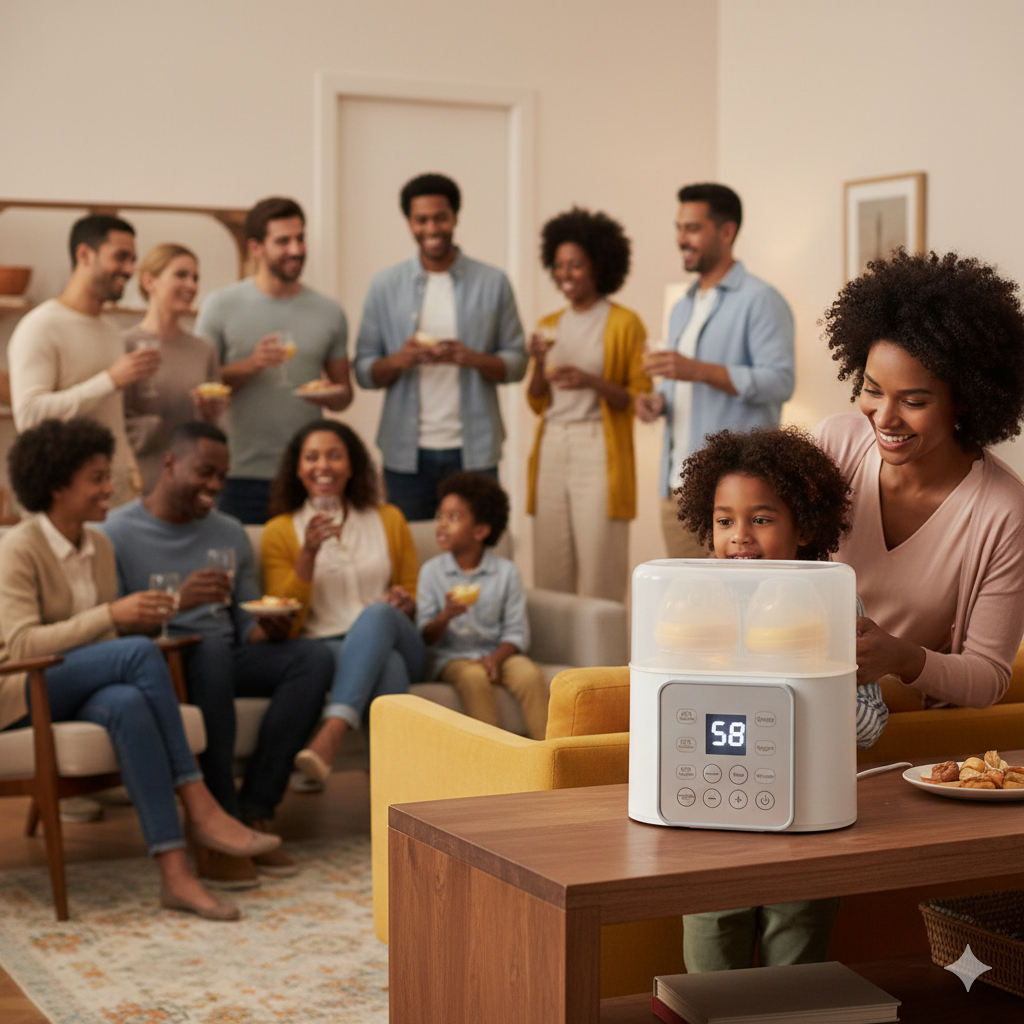 Chauffe biberon LactéÔ nomade Repas de bébé simplifié chez la visite