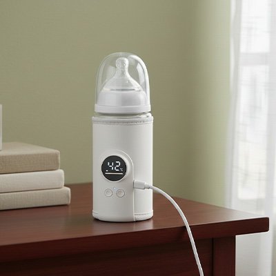 Chauffe-biberon DouceHeure portable sur le bureau pour charger