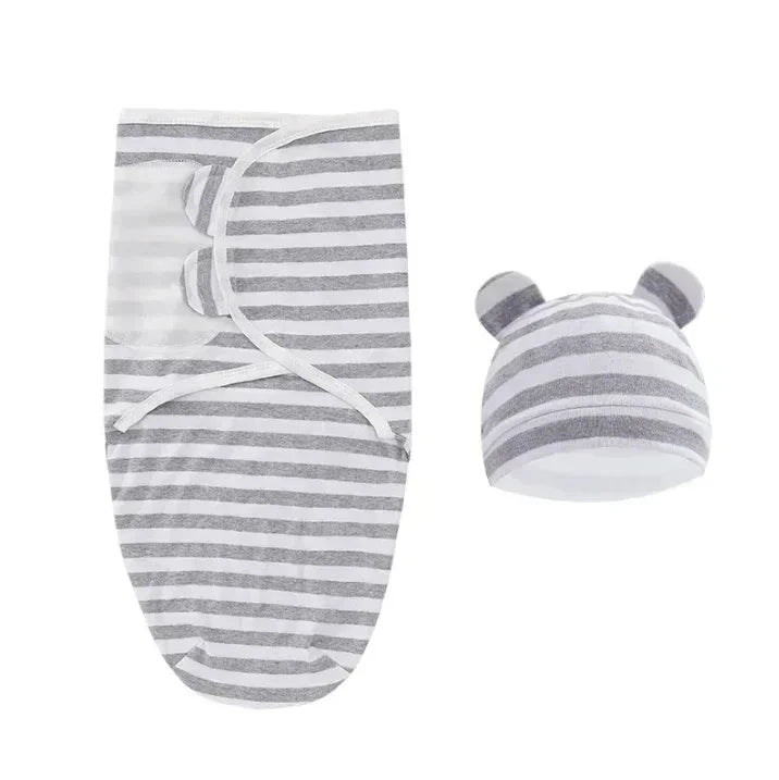 Couverture Bambaya Lignée & Bonnet : le charme des rayures pour un emmaillotage chic
