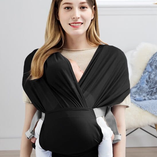 Écharpe de Portage LibertéActive un design ergonomique pour protéger le dos de bébé et du parent