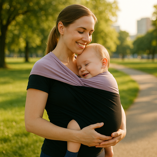 Écharpe de portage - mauve l'amour d'une mere avec son bébé precieux -Chouchous les Bébés