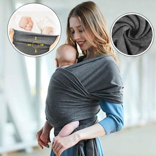 Écharpe de portage SéréniDoux l'écharpe de portage universelle, chic et douce pour maman et bébé.