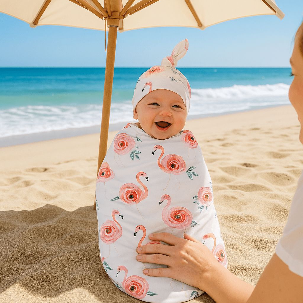 Nid d'ange Cocon Thermique : un abri douillet pour protéger bébé du vent à la plage