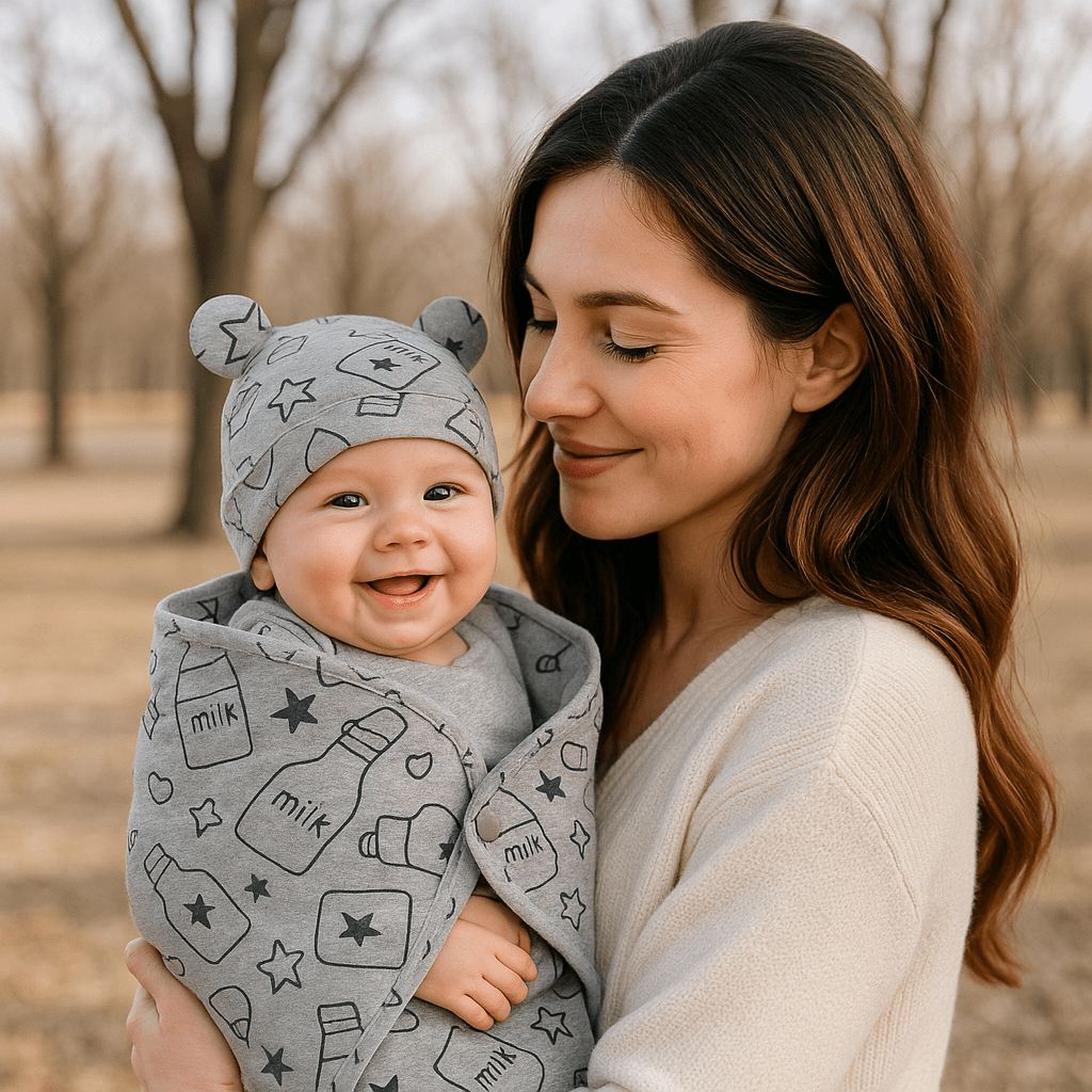 Nid d'ange Coconova™ Cocon Hivernal enveloppante dans les bras de maman