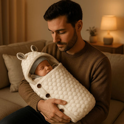 Nid d'ange Nuagéo la chaleur d'un cocon englobant dans les bras de papa