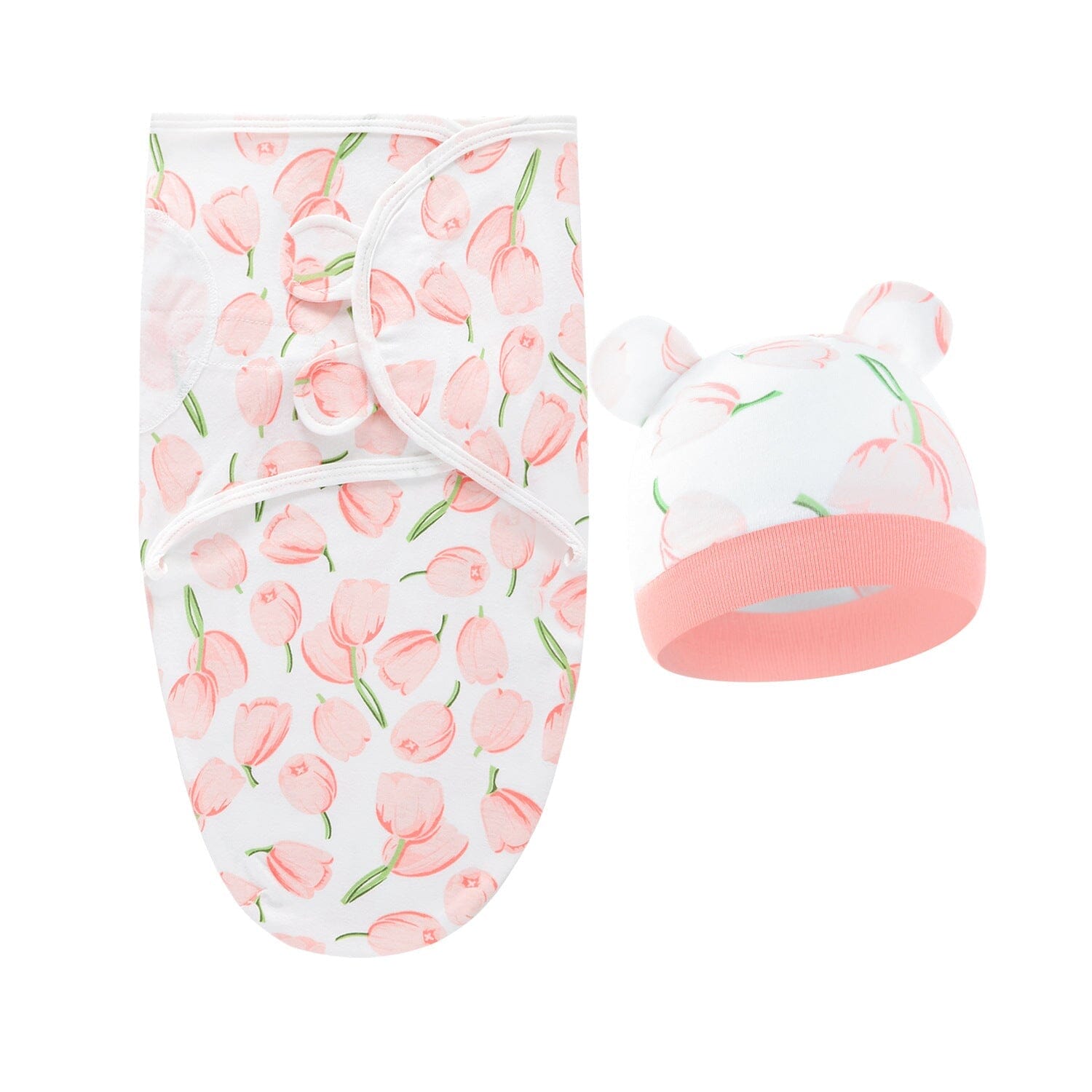 Nid d'Ange Zonath™ Tulipes Rose : l'indispensable avec bonnet pour le confort de bébé