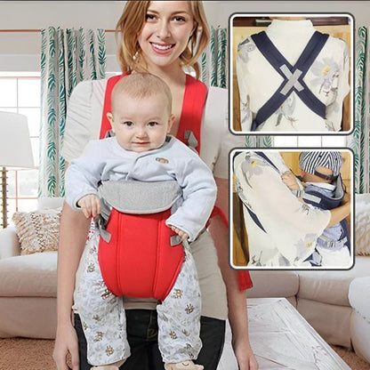 Porte bébé | Calynid™ Ergonomique - rouge bien confortable et voie tout