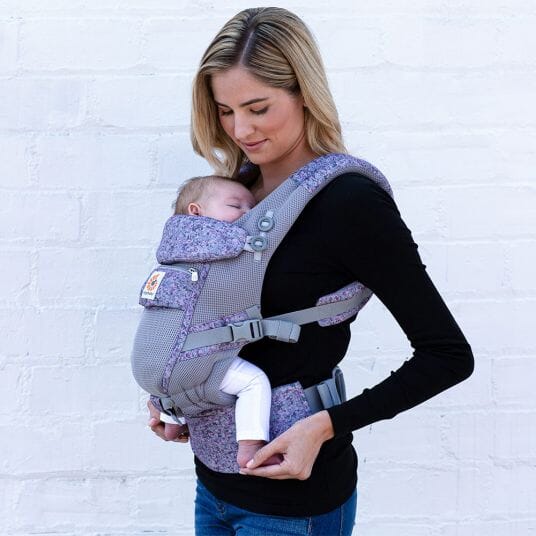 Porte Bébé BreathBabyBag™ Mauve Tellement bien ensemble Lavande Chouchous les Bébés