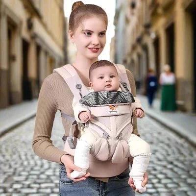 Porte Bébé PortéZen Confort, Respirabilité & Sécurité Bébé curieux  lors d'une marche à Paris.
