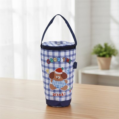 Porte biberon Luvio pratique, compact et stable sur une table pour le repas.