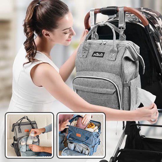 Sac à dos à langer Auvancy  physiologique modèle physiologique incluant une pochette astucieuse pour vos essentiels