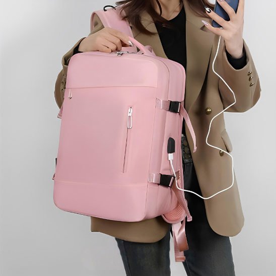 Sac à dos voyage Exalys multi-fonctionnel avec chargeur USB intégré pour le voyage