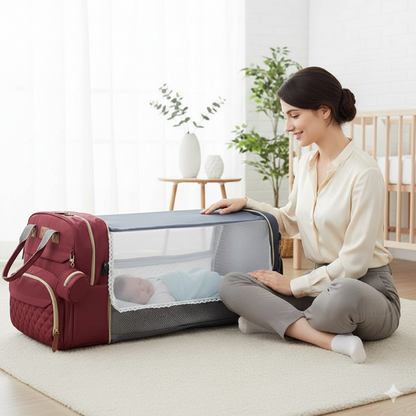 Saca à langer à dos Mouvito multifonction bébé dort dans l'extension lit de voyage sécurisée