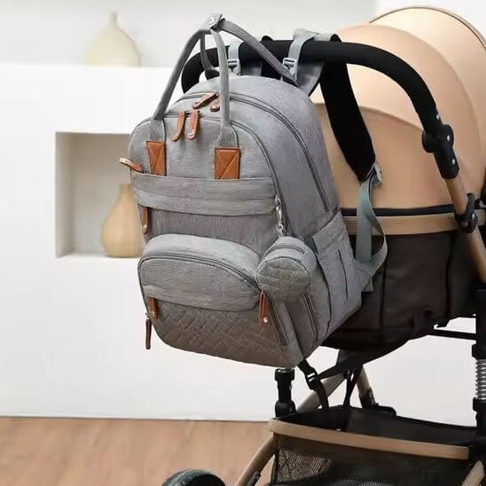 Sac à langer MamanZen nomade avec attaches universelles pour fixation facile sur la poussette