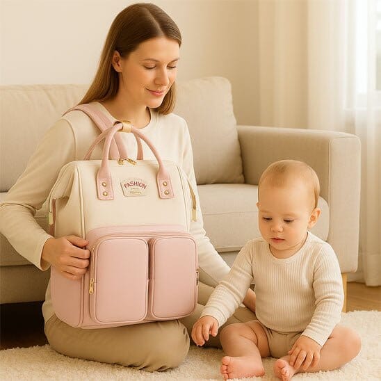 Sac a Langer Bebe NomaChic au design intemporel et chic, l'accessoire mode pour parents