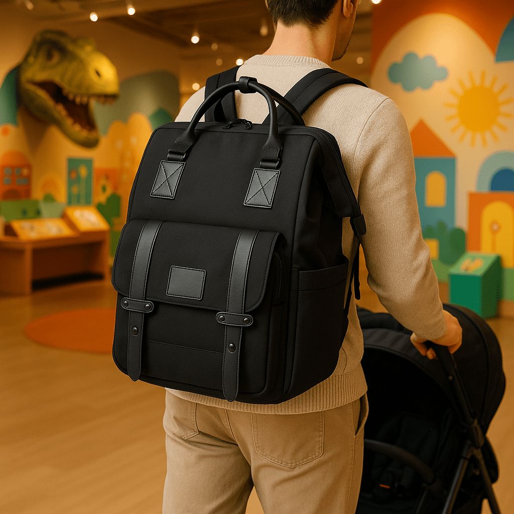 Sac à langer ZenChic polyvalent et chic, parfait pour une sortie au musée ou en ville