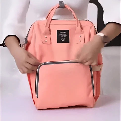 Sac à Langer Câlinéo rose isotherme - pour démontrer tous les compartiment