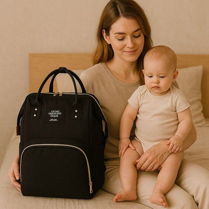 Sac à Langer Câlinéo noir polyvalent pour une voyage avec bébé