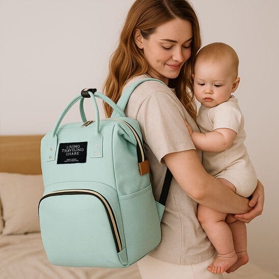 Sac à Langer Câlinéo vert pâle robust pour tenir tous les besoins du bébé