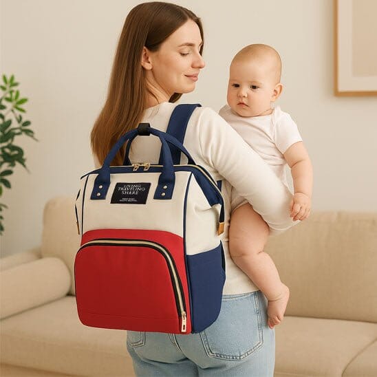 Sac à Langer | Câlinéo sac multi-couleur spacieux pour tout vos besoins pour bébé