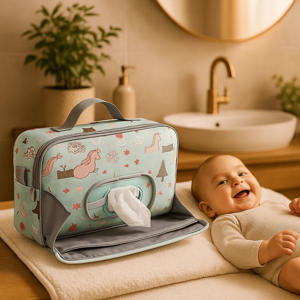 Sac à Langer | VoyaNidle sac nomade qui se fixe en un clin d'œil à votre poussette