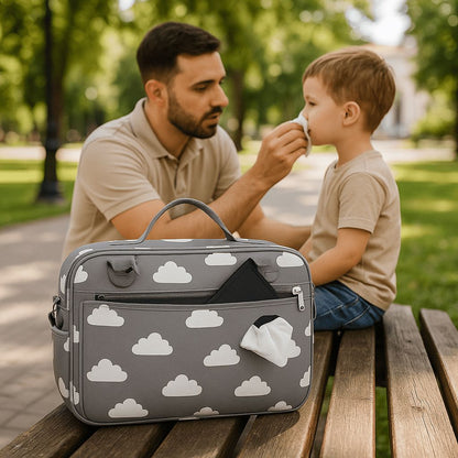 Sac de Voyage LuniBag une structure douce et protectrice pour toutes les affaires de bébé très utile.