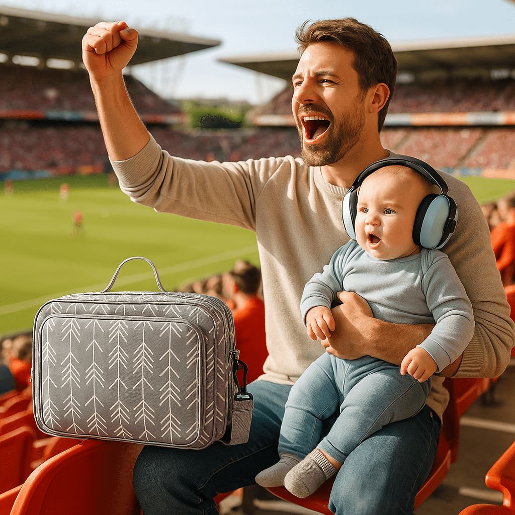 Sac de Voyage MimosaBag Flèches isolantes montrées par un papa au football