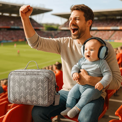 Sac de Voyage MimosaBag Flèches isolantes montrées par un papa au football