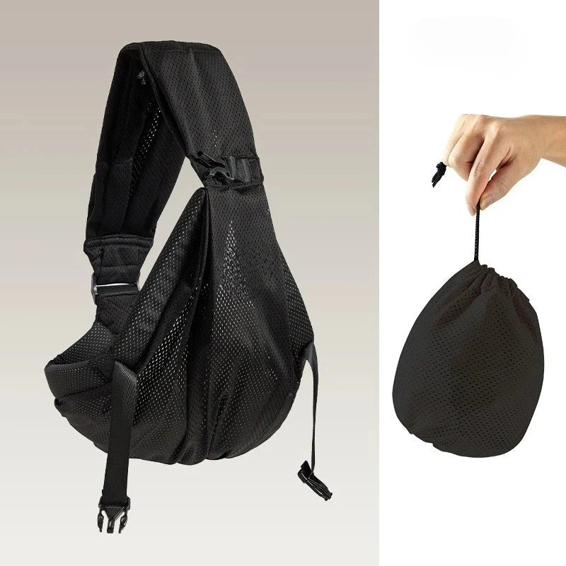 Sling Porte Bébé | Bélysse le confort d'un sling reposant avec son sac de transport compact