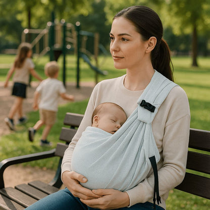 Sling Porte Bébé | Bélysse un portage souple et léger pour savourer vos moments au parc avec bébé
