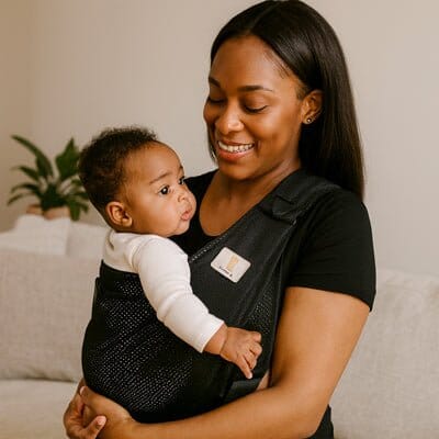 Sling Porte Bébé Coeur Suspendu le confort physiologique pour contempler bébé en toute sérénité