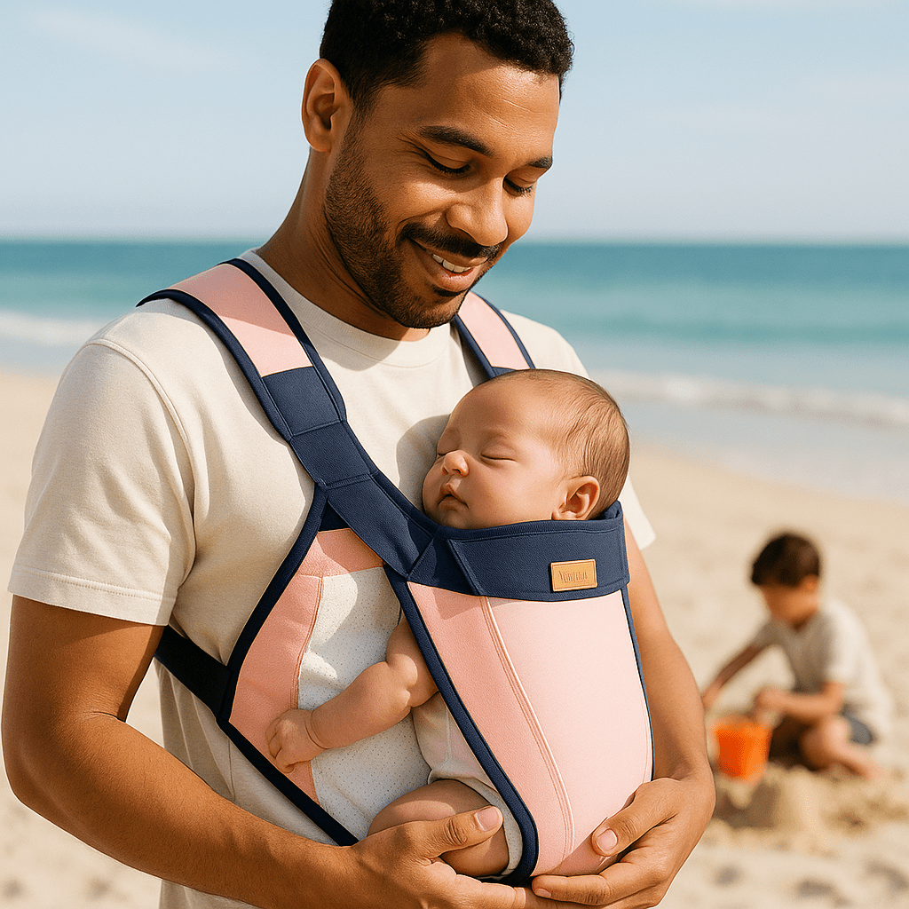 Sling Porte Bébé - Nevia™ Rose cerise - le battement du coeur de papa est tout simplement merveilleux Chouchous les Bébés