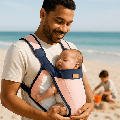 Sling Porte Bébé - Nevia™ Rose cerise - le battement du coeur de papa est tout simplement merveilleux Chouchous les Bébés