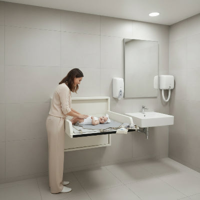Tapis à langer imperméable Sorella™ — change hygiénique en salle de bain, propreté garantie