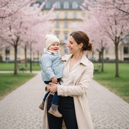 Tour de cou enfant Miel — maman au parc, temps de qualité avec bébé