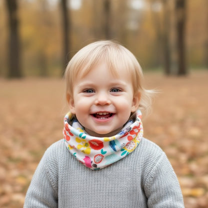 Tour de cou enfant Plume™ sécuritaire pour bébé 18 mois dehors dans la forêt en automne